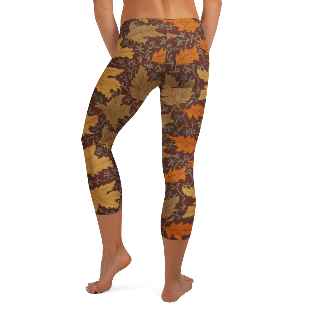Gilded Harvest on Capri Leggings — Back
