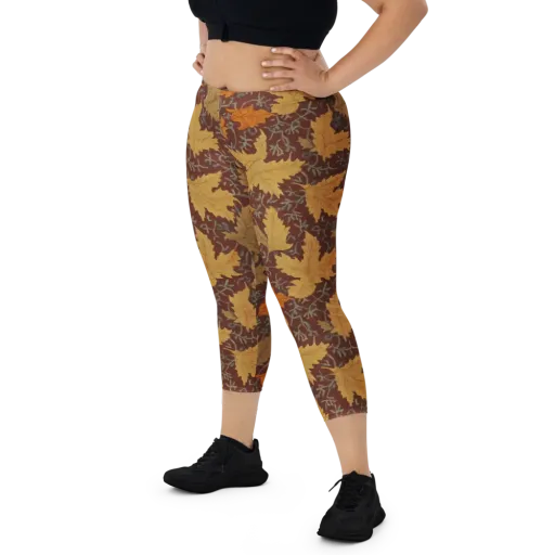 Gilded Harvest on a Capri Leggings