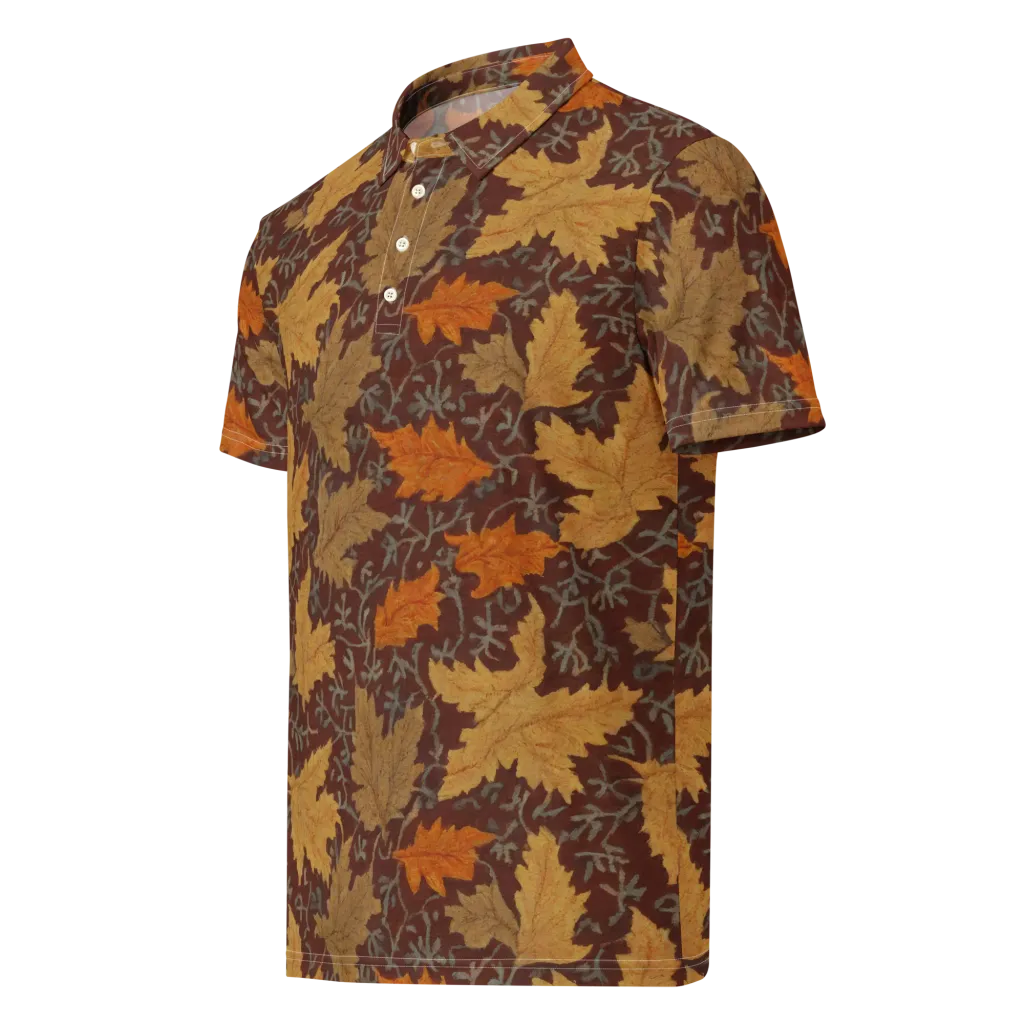 Gilded Harvest on Men's Slim Fit Polo Shirt — Left Front