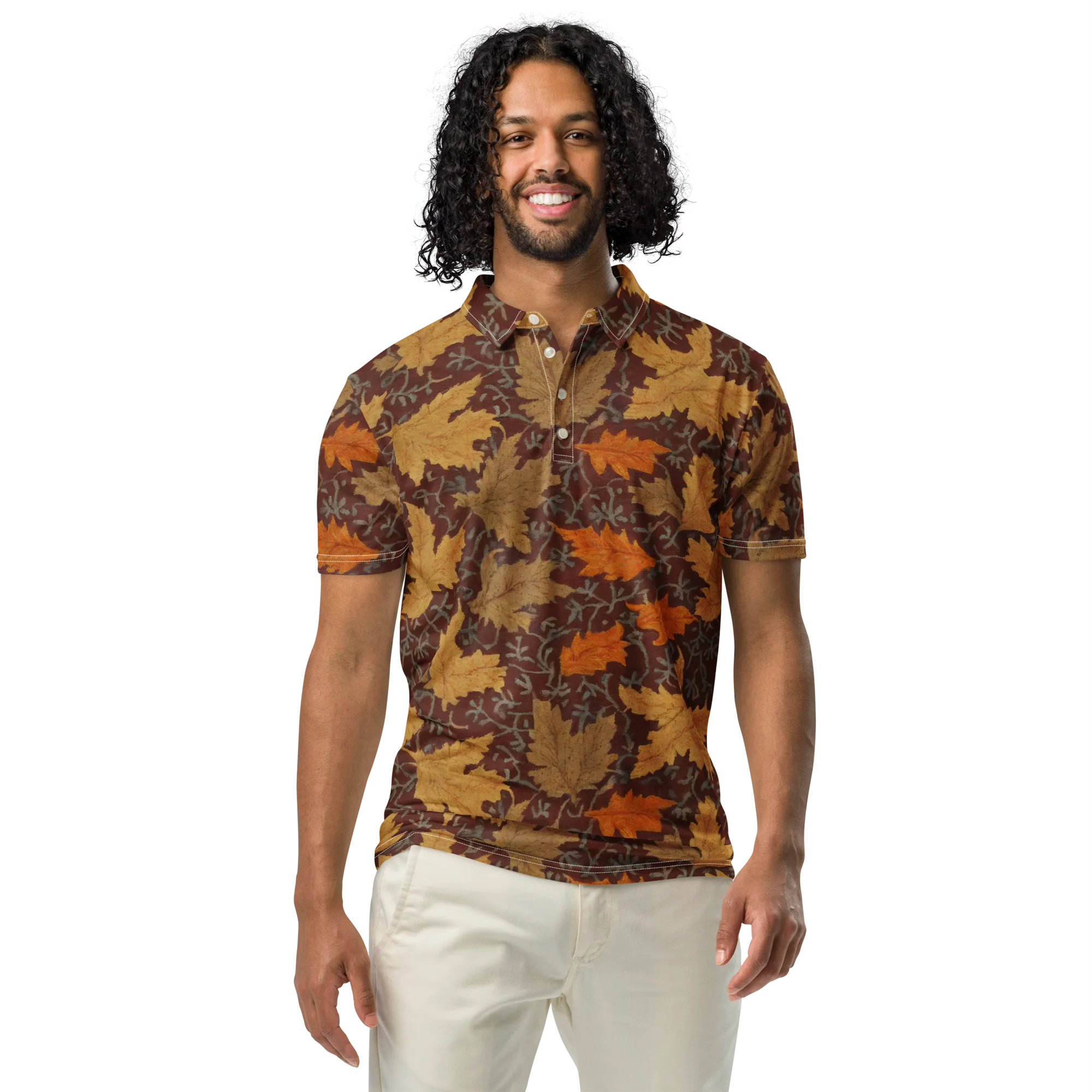 Gilded Harvest on Men's Slim Fit Polo Shirt — Front