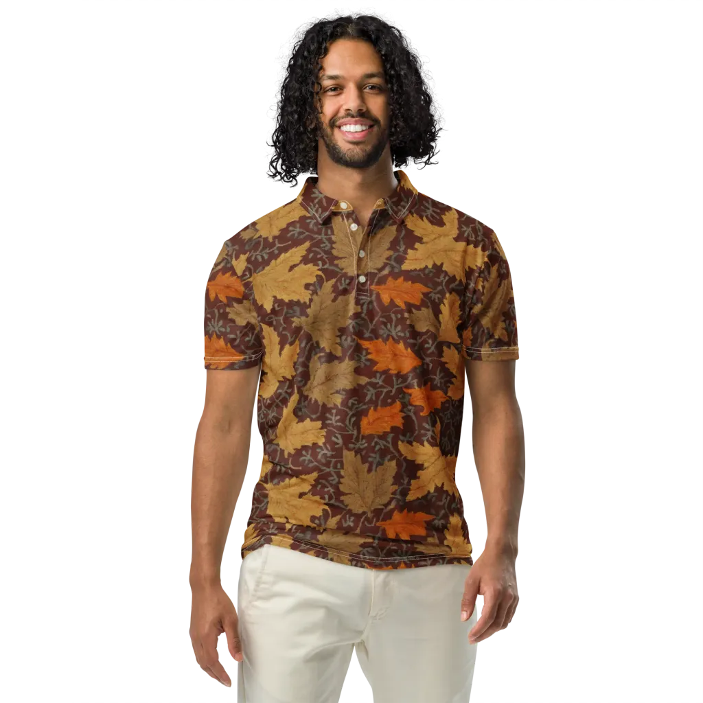Gilded Harvest on Men's Slim Fit Polo Shirt — Front