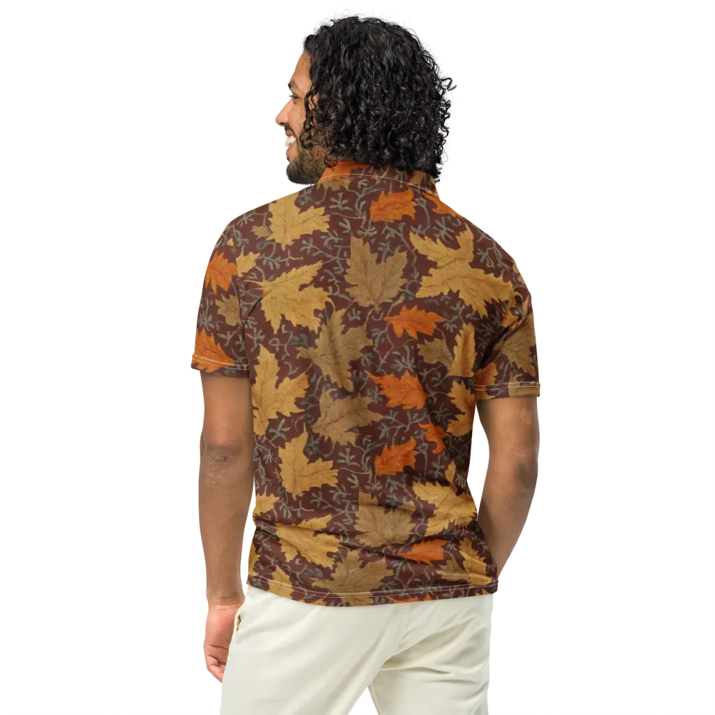 Gilded Harvest on Men's Slim Fit Polo Shirt — Back