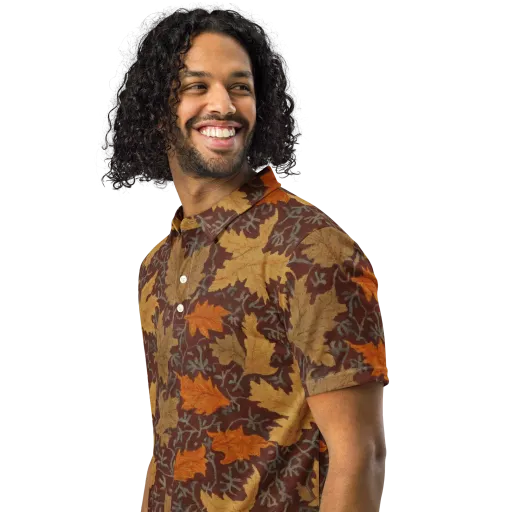 Gilded Harvest on a Men's Slim Fit Polo Shirt