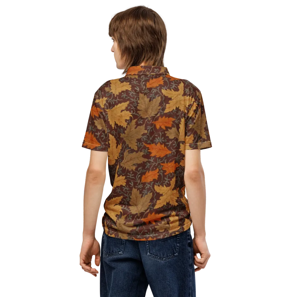 Gilded Harvest on Men's Slim Fit Polo Shirt — Back