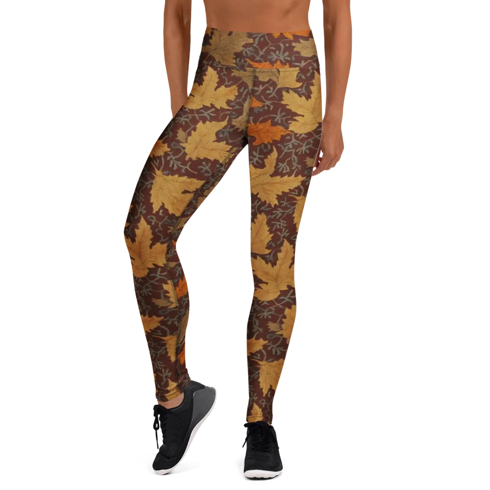 Gilded Harvest on Yoga Leggings — Front