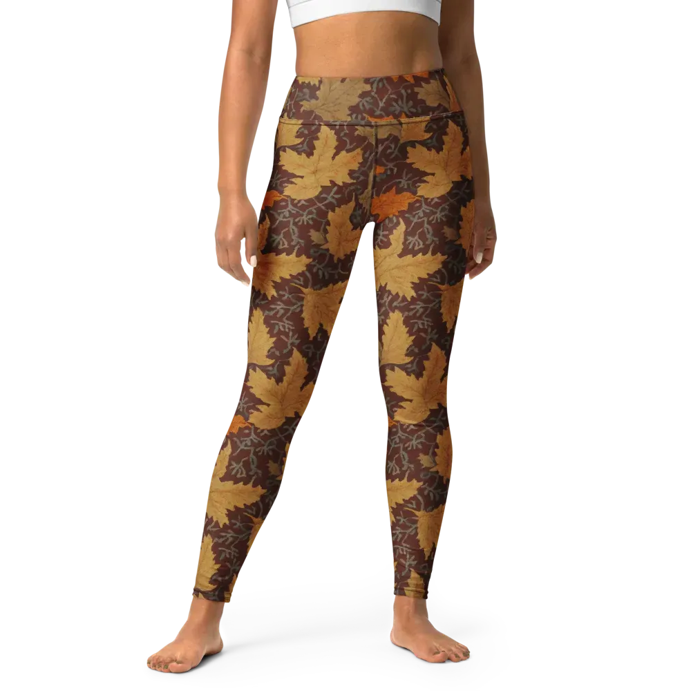 Gilded Harvest on Yoga Leggings — Front