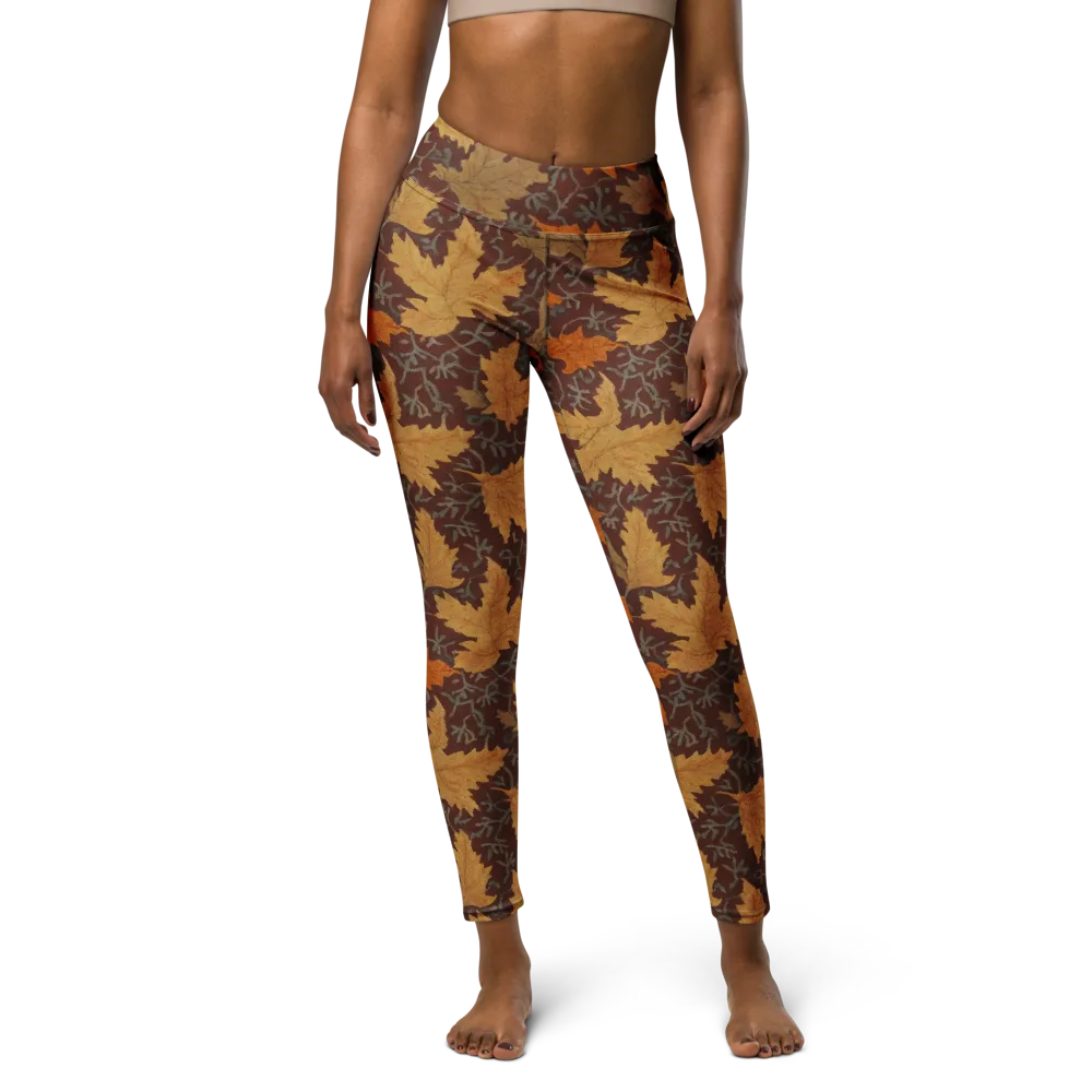 Gilded Harvest on Yoga Leggings — Front
