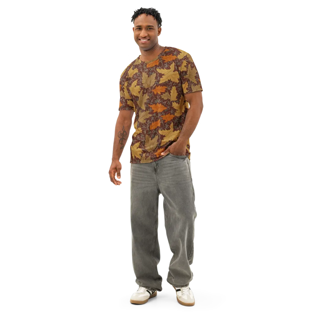 Gilded Harvest on Men's Cotton Crew Neck T-Shirt — Front
