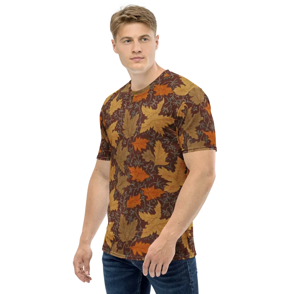 Gilded Harvest on Men's Crew Neck T-Shirt — Left