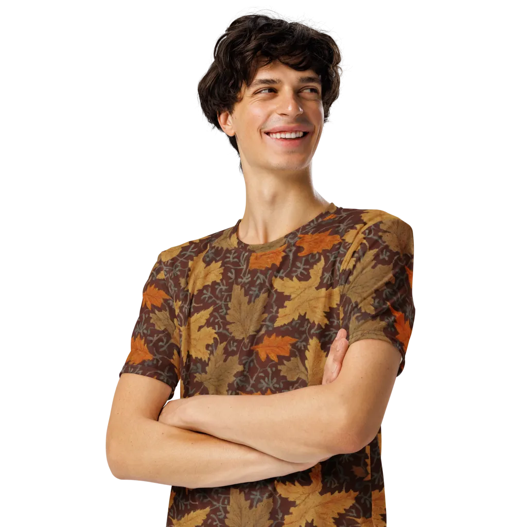 Gilded Harvest on Men's Crew Neck T-Shirt — Left Front