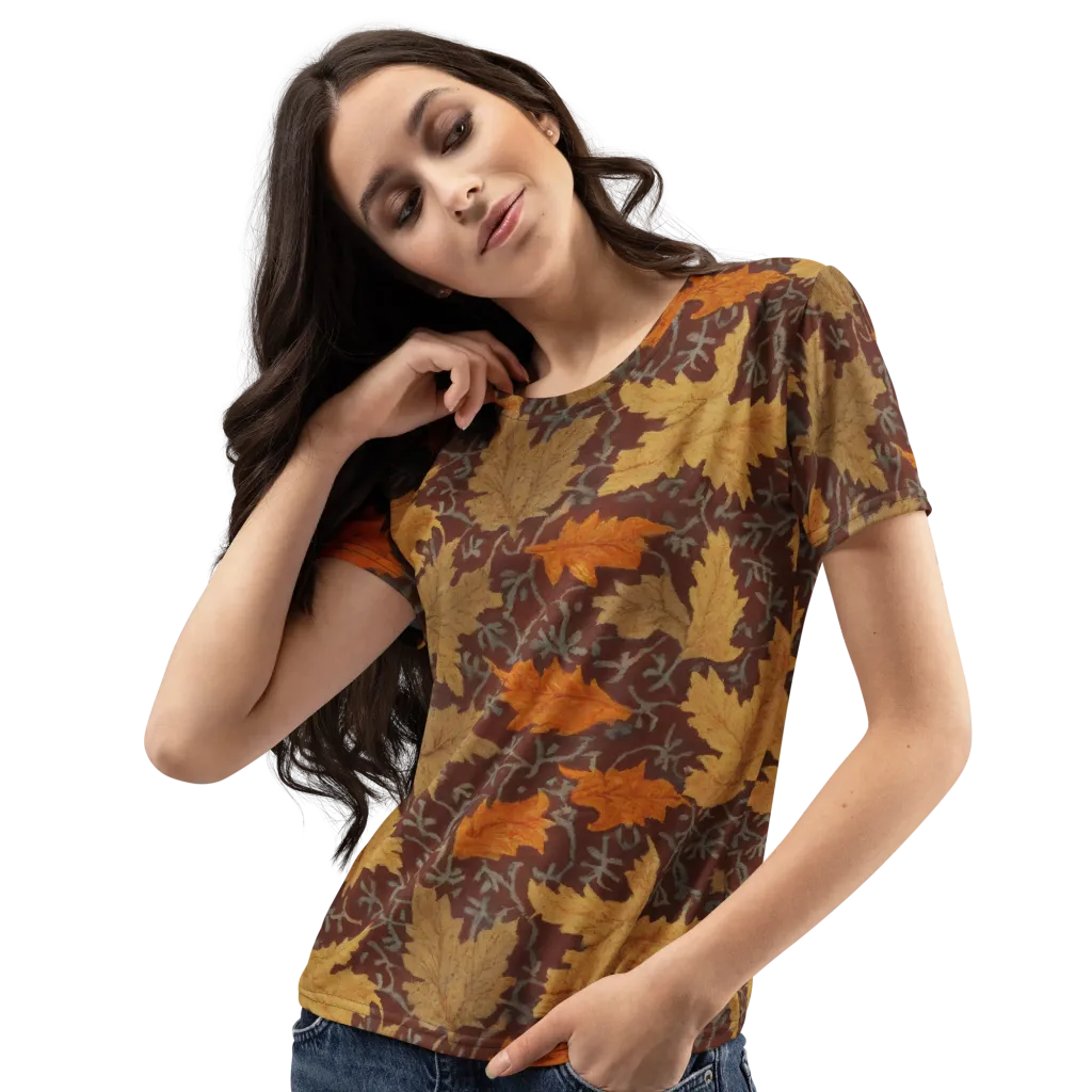 Gilded Harvest on Women's Crew Neck T-Shirt — Left Front