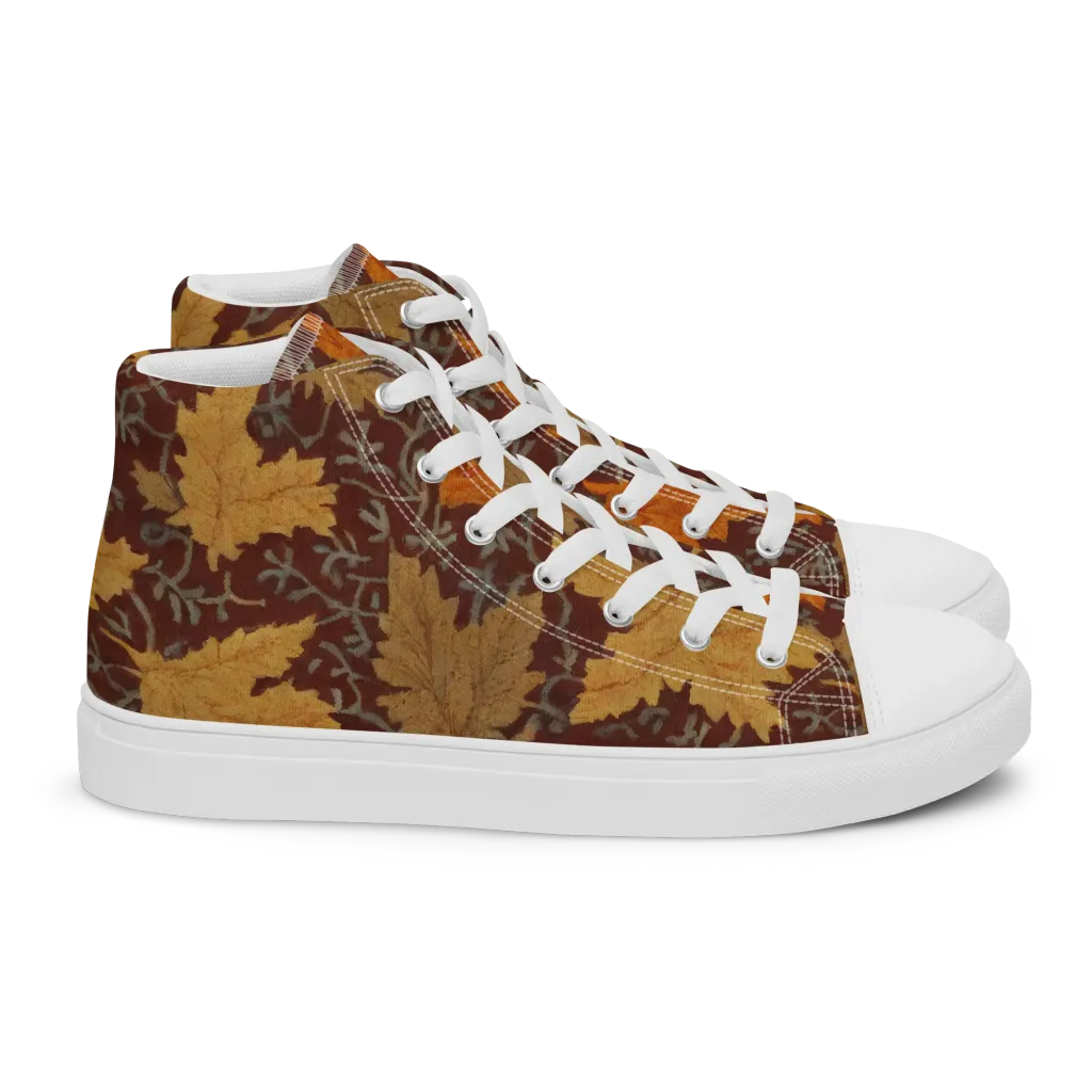 Gilded Harvest on Women's High Top Canvas Shoes — Right