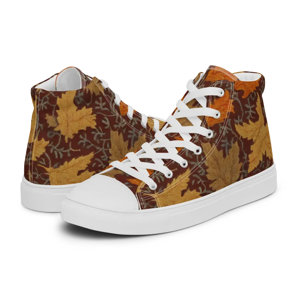 Gilded Harvest on Women's High Top Canvas Shoes — Left