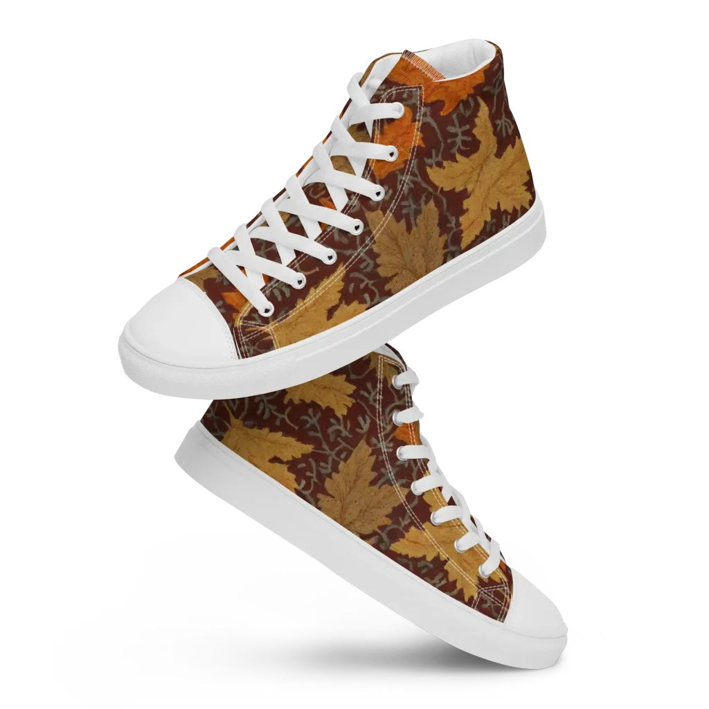 Gilded Harvest on Women's High Top Canvas Shoes — Front