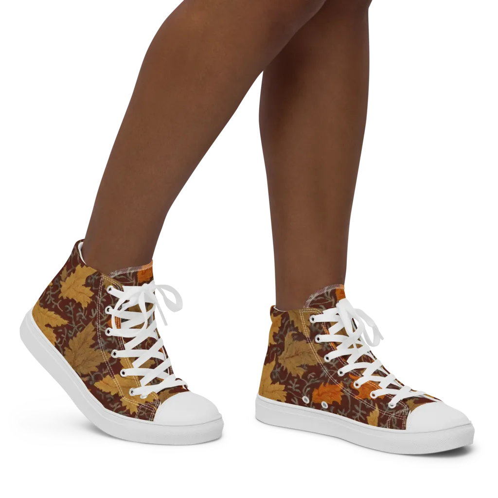 Gilded Harvest on Women's High Top Canvas Shoes — Right