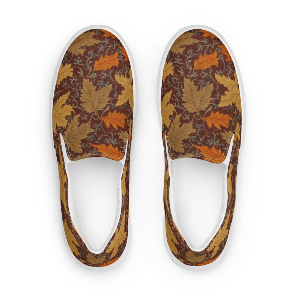 Gilded Harvest on Men's Slip-On Canvas Shoes — Front