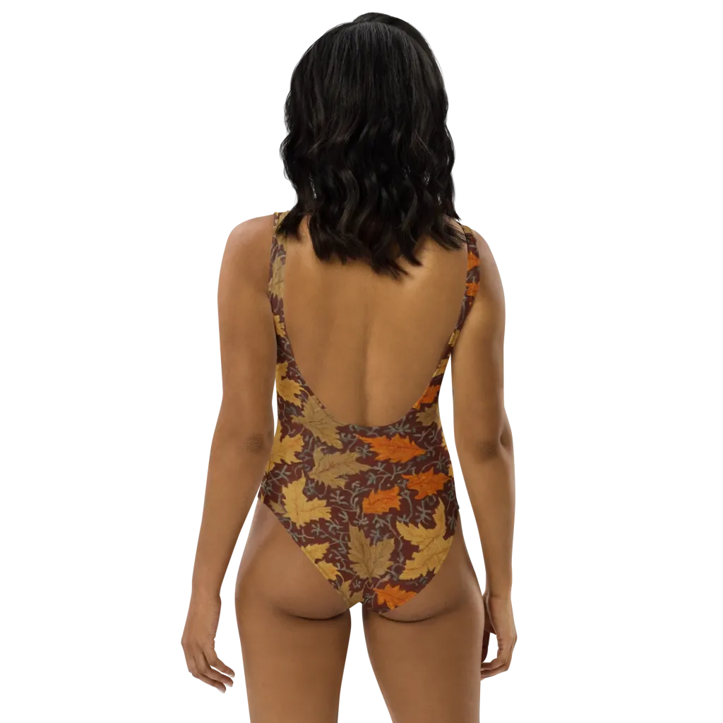 Gilded Harvest on One-Piece Swimsuit — Back