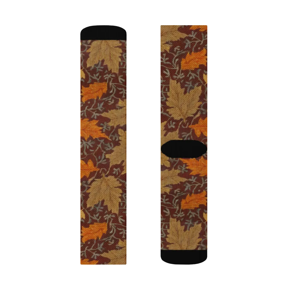Gilded Harvest on Socks — Right Sock