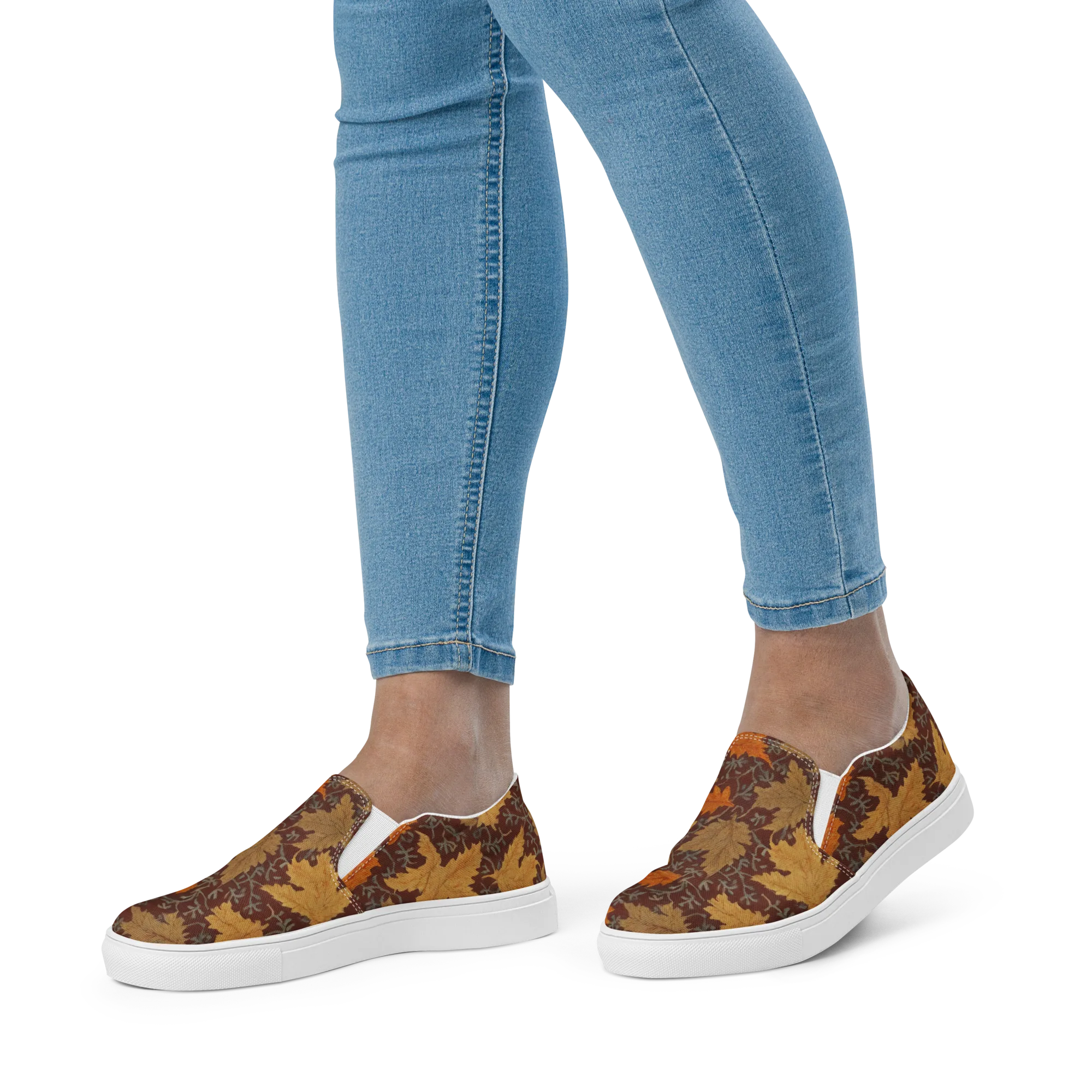 Gilded Harvest on Women's Slip-On Canvas Shoes — Front