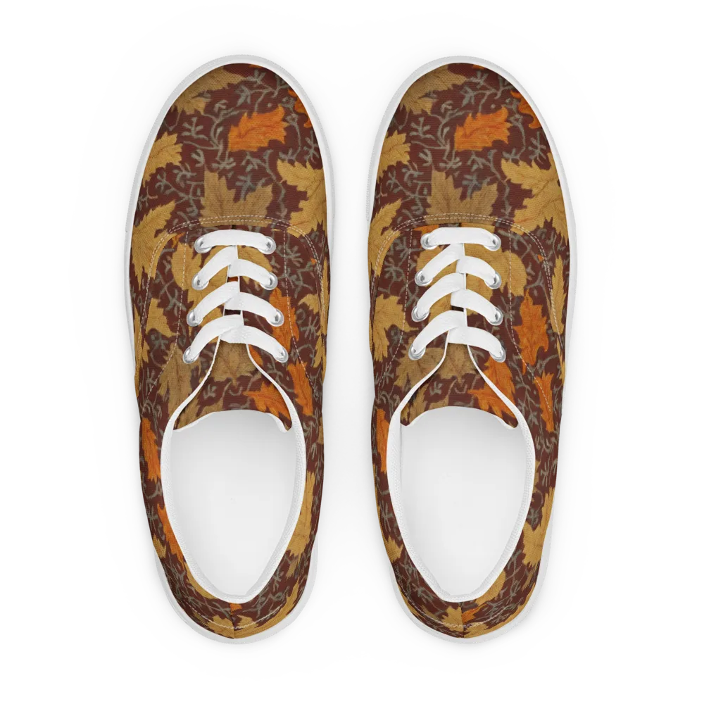 Gilded Harvest on Men's Lace-Up Canvas Shoes — Front