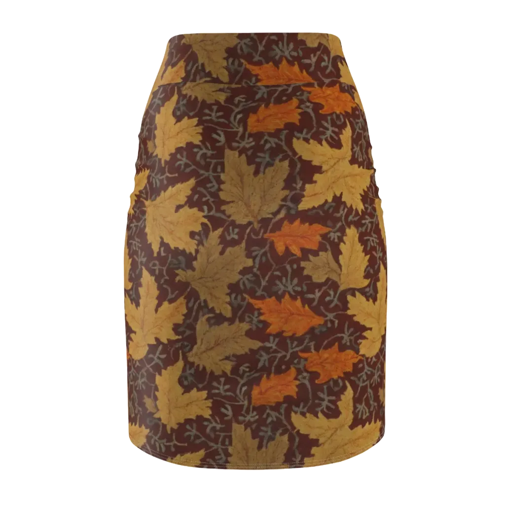 Gilded Harvest on Pencil Skirt — Back