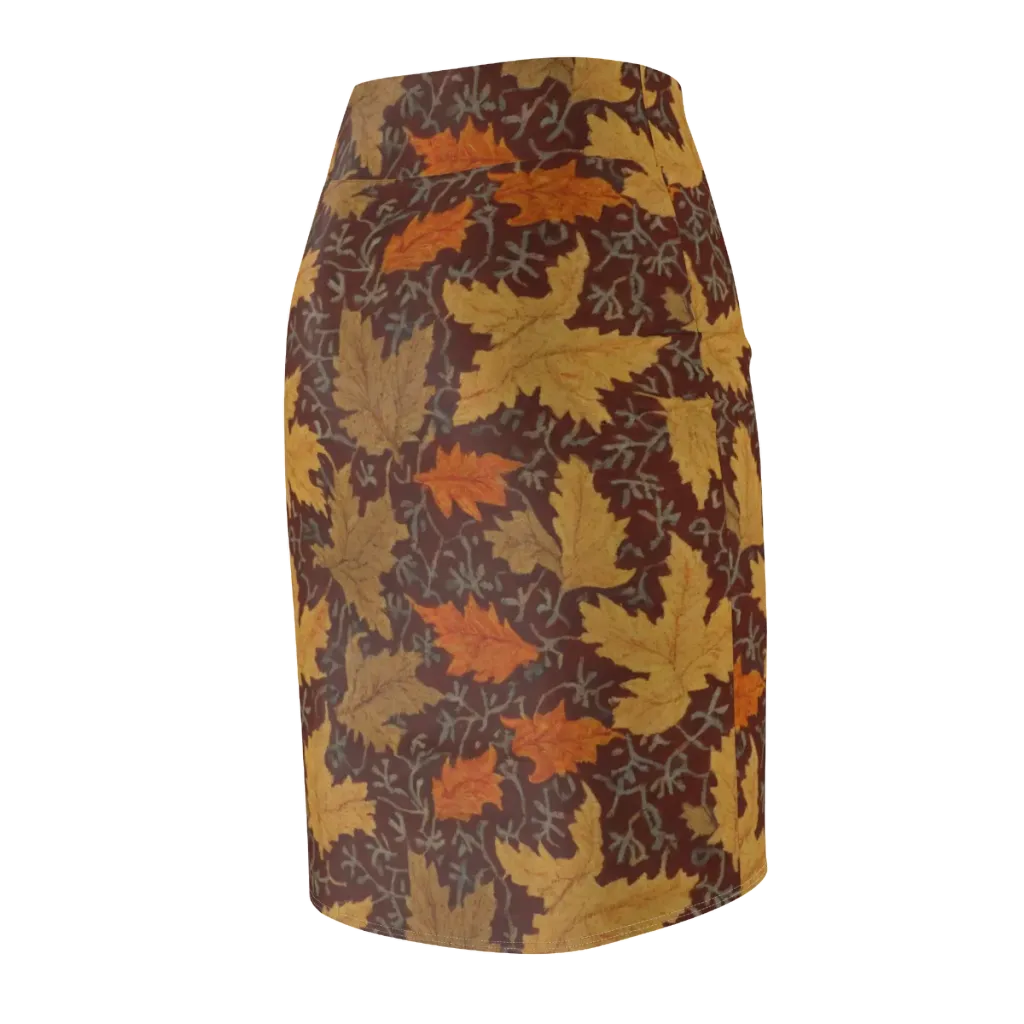Gilded Harvest on Pencil Skirt — Back Side