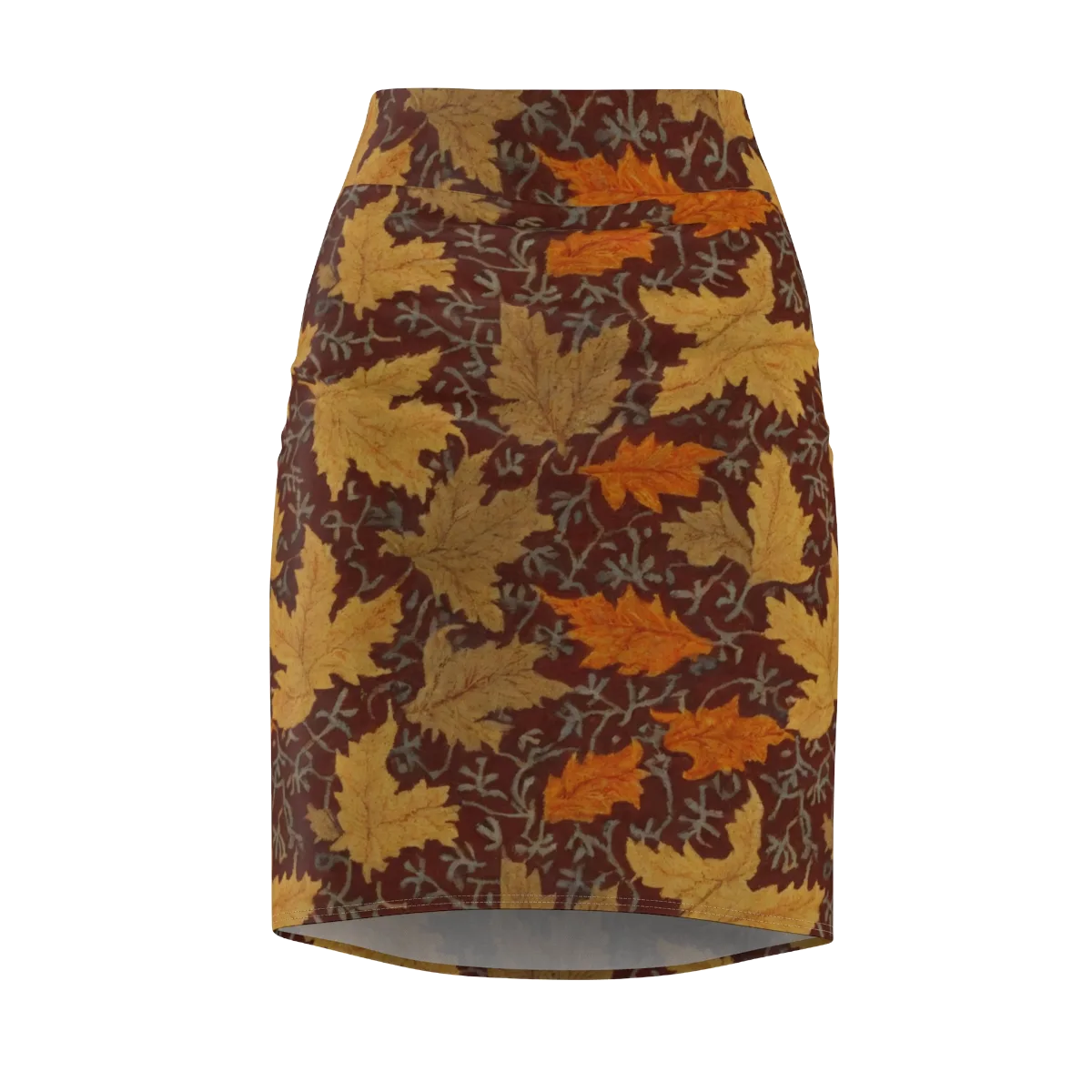 Gilded Harvest on Pencil Skirt — Front