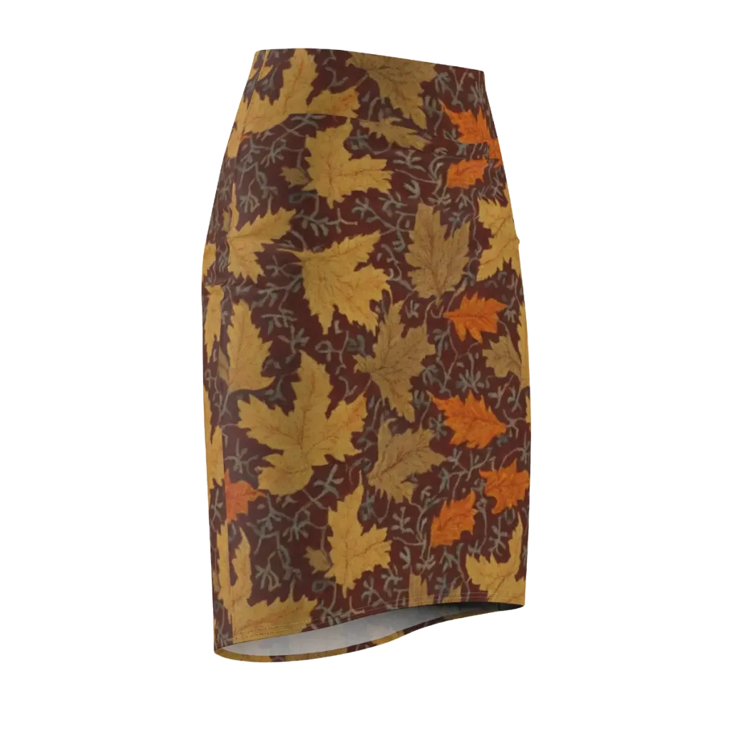 Gilded Harvest on Pencil Skirt — Front Side