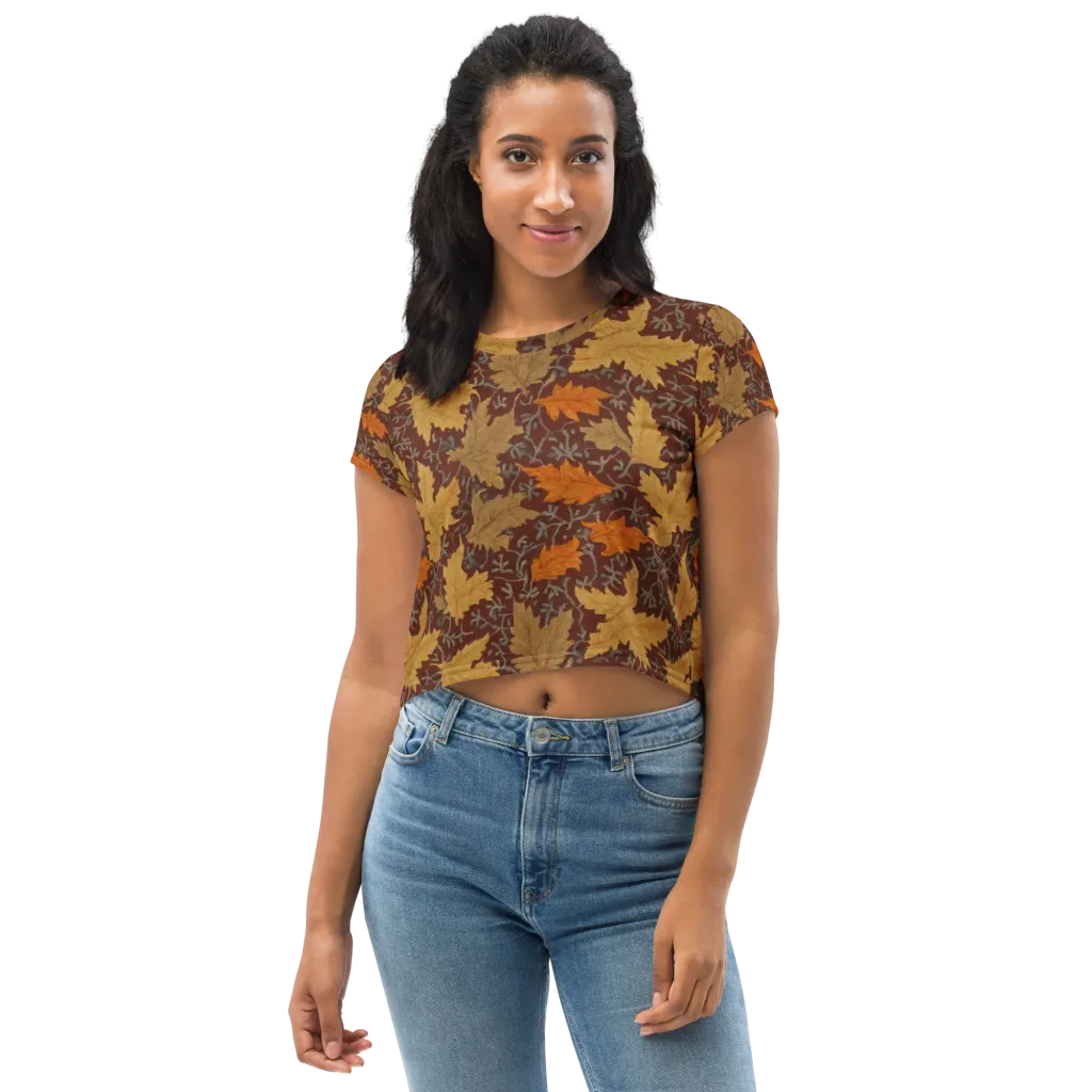 Gilded Harvest on Crop Tee — Front