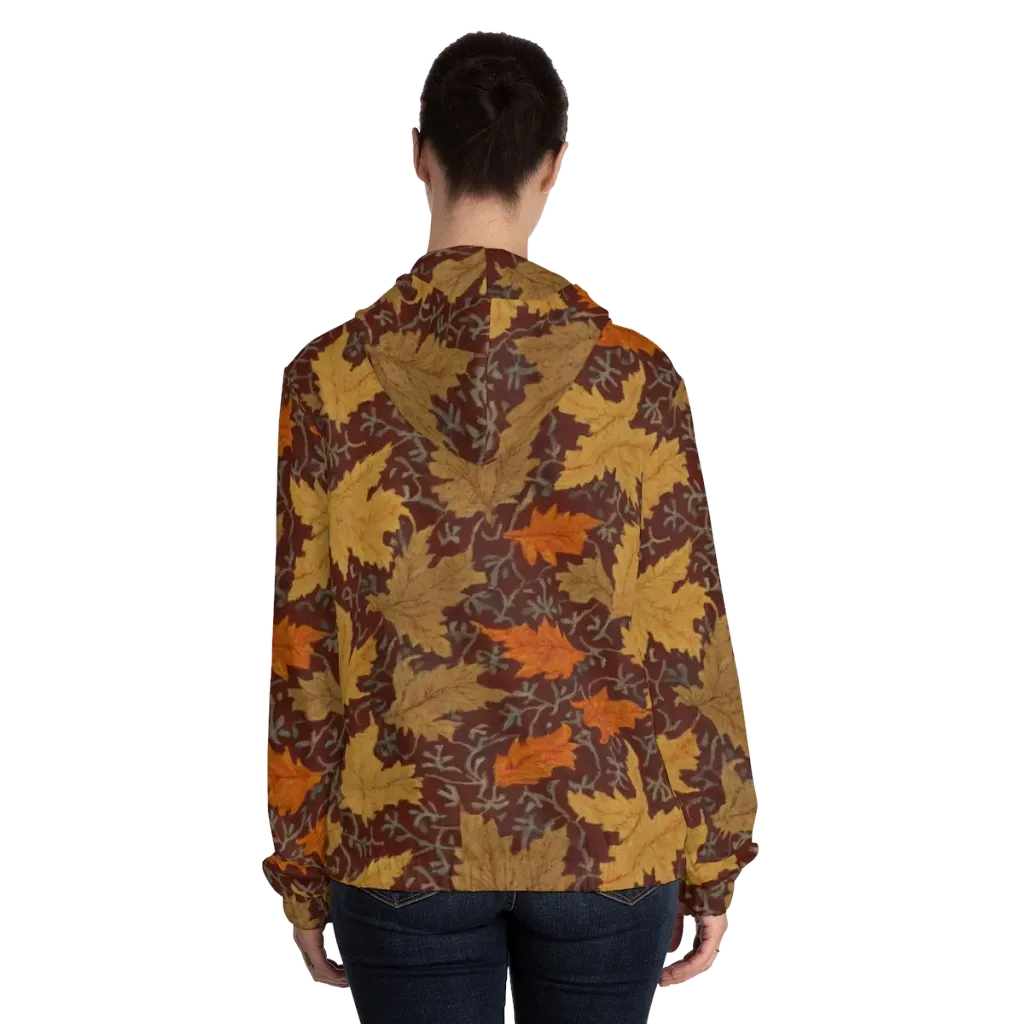 Gilded Harvest on Women's Full-Zip Hoodie — Back On Person
