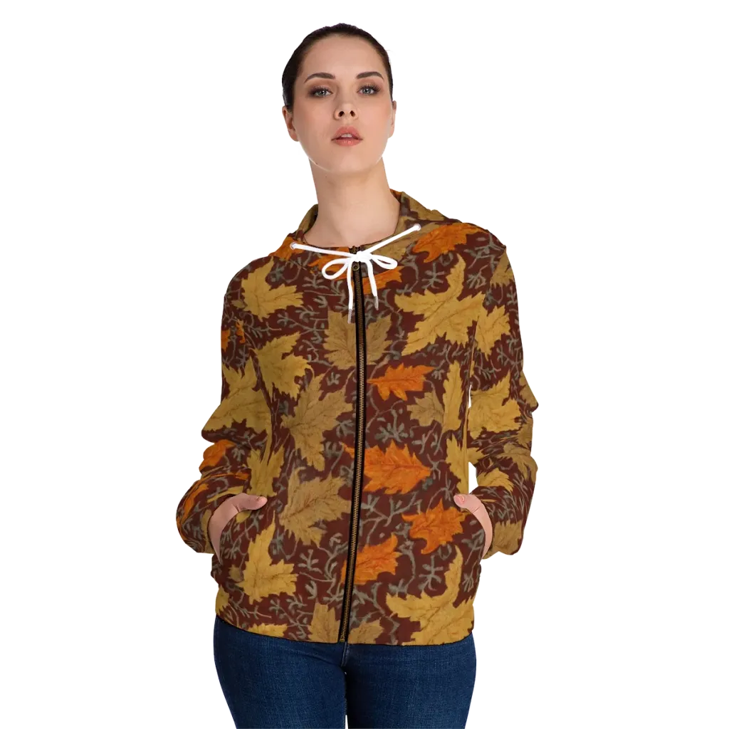 Gilded Harvest on Women's Full-Zip Hoodie — Front On Person
