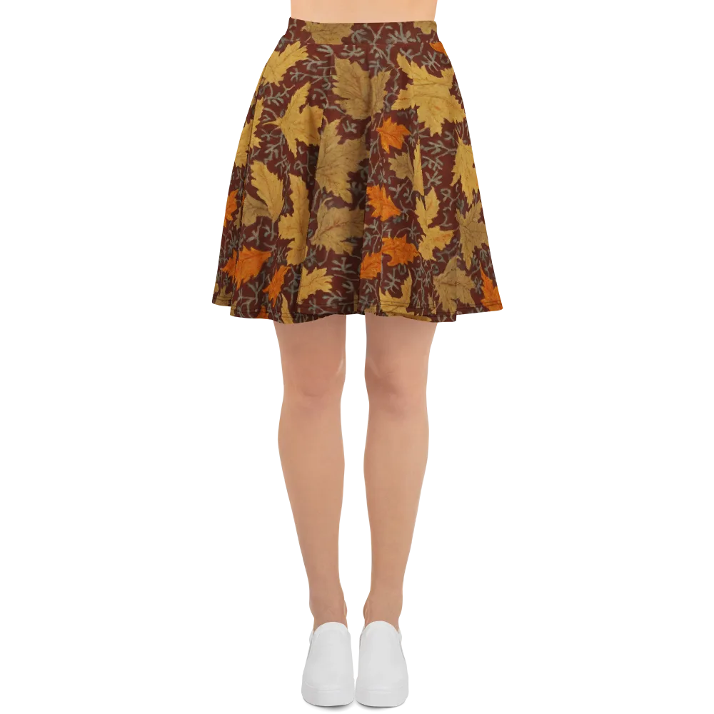 Gilded Harvest on Skater Skirt — Front