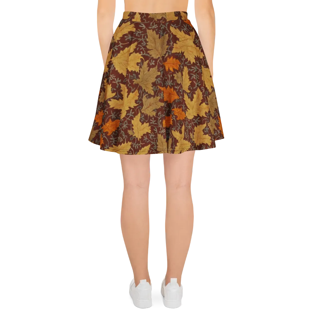 Gilded Harvest on Skater Skirt — Back