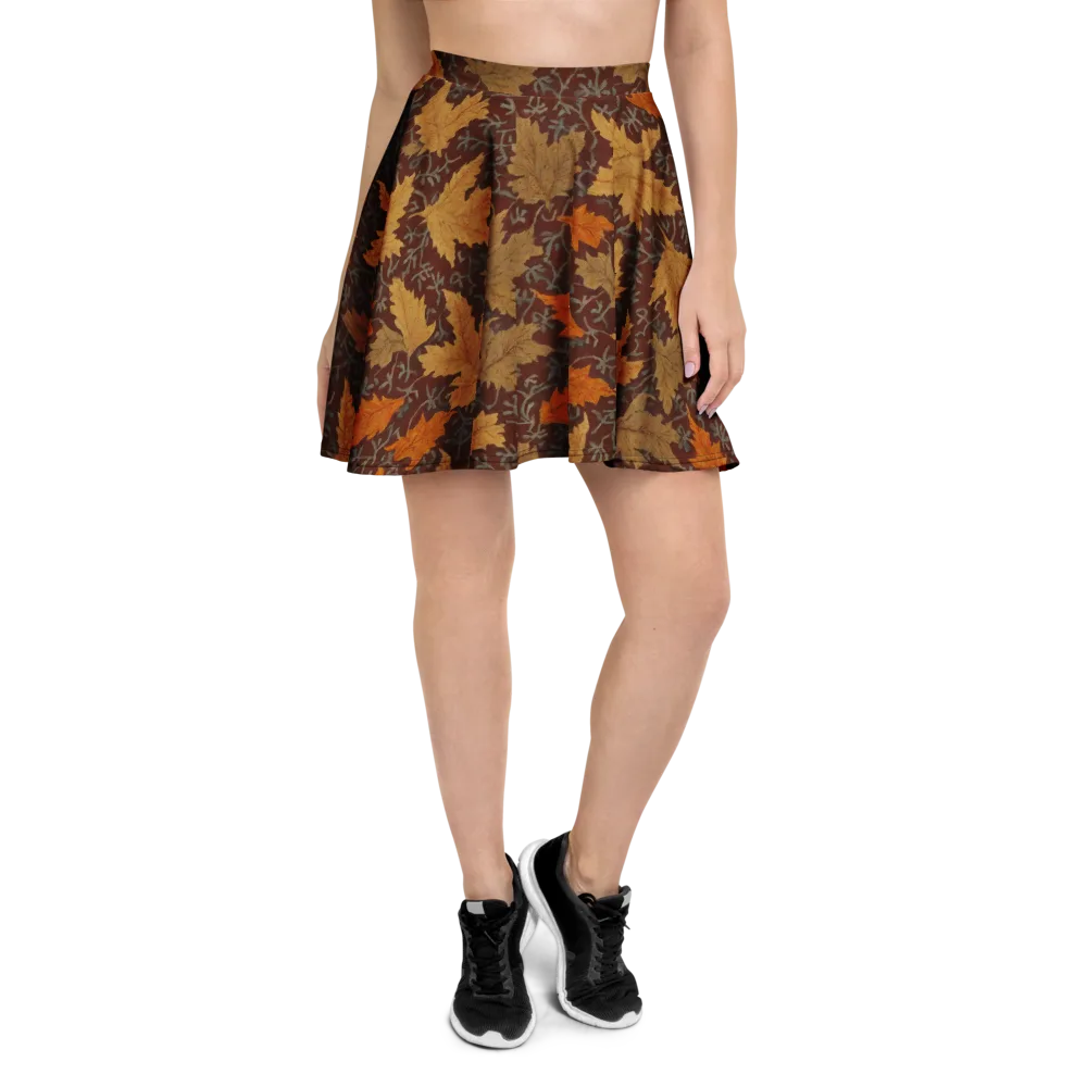 Gilded Harvest on Skater Skirt — Front