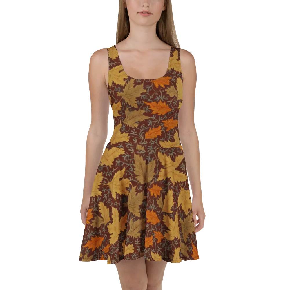 Gilded Harvest on Skater Dress — Front