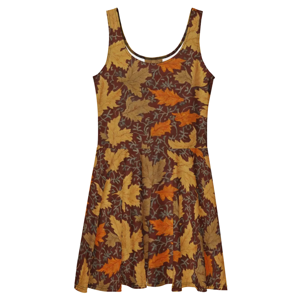 Gilded Harvest on Skater Dress — Front