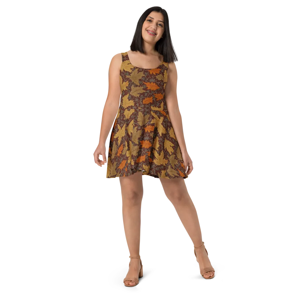 Gilded Harvest on Skater Dress — Front