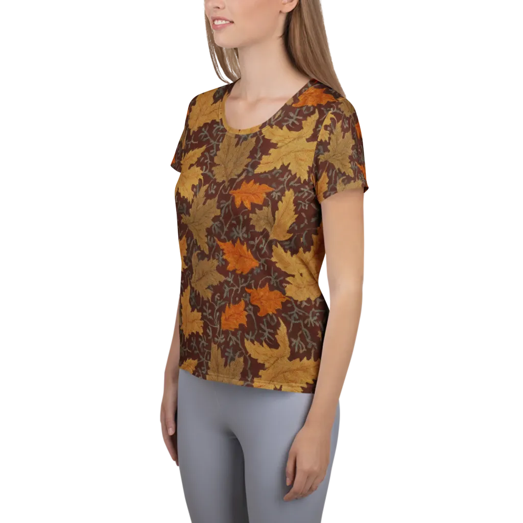 Gilded Harvest on Women's Athletic T-Shirt — Left