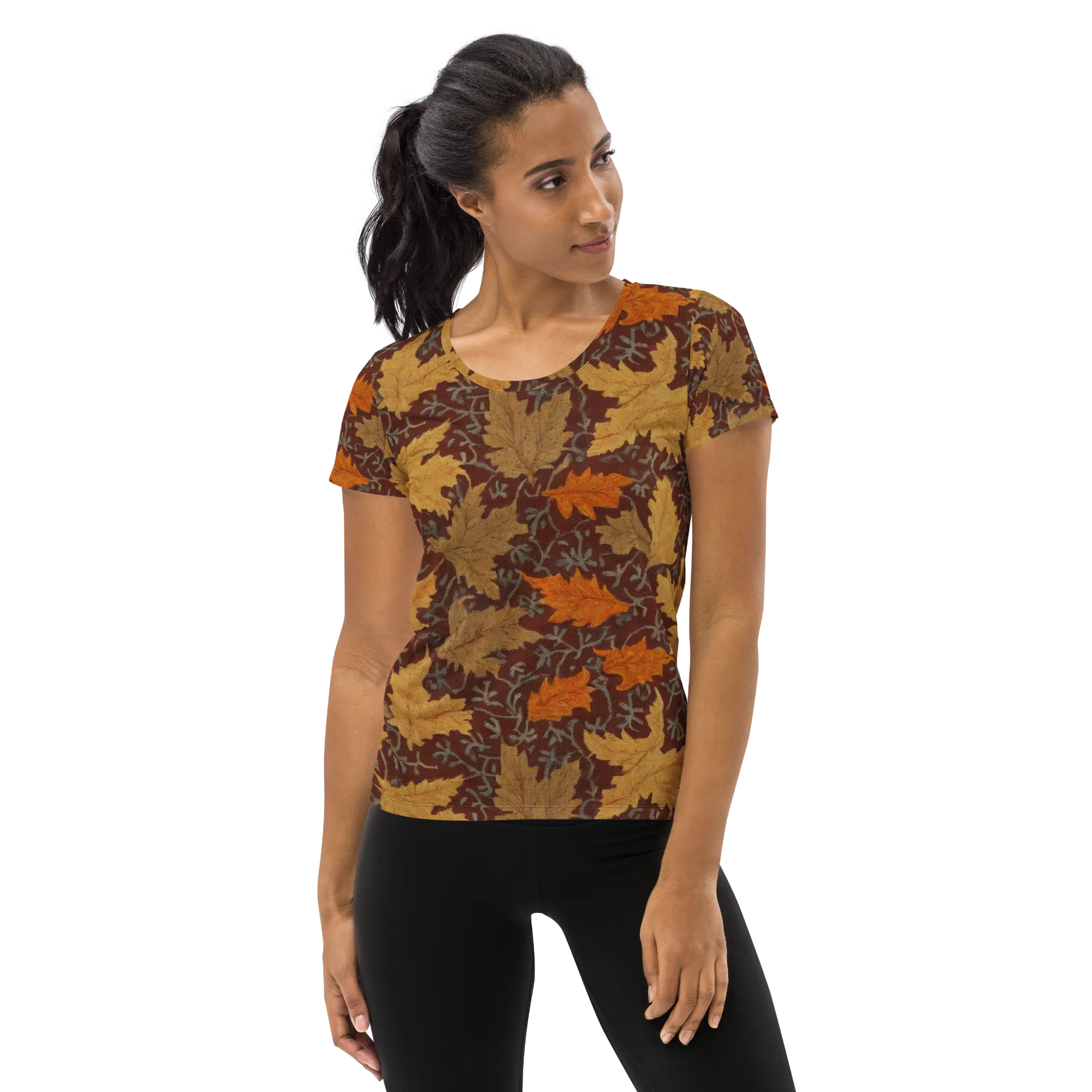 Gilded Harvest on Women's Athletic T-Shirt — Front