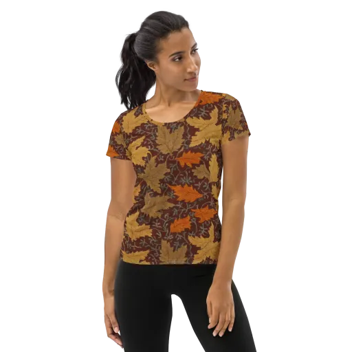 Gilded Harvest on a Women's Athletic T-Shirt