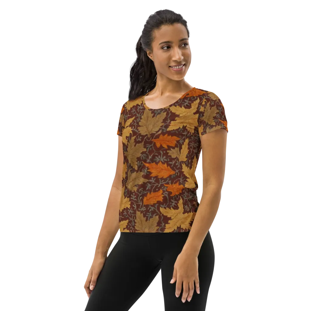 Gilded Harvest on Women's Athletic T-Shirt — Left