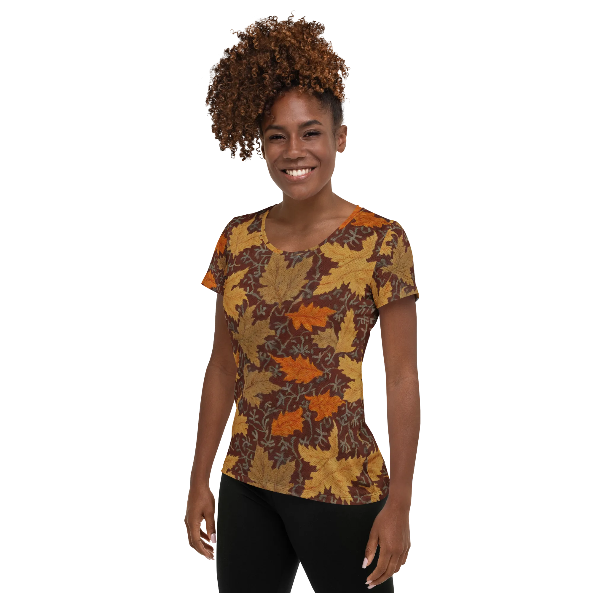 Gilded Harvest on Women's Athletic T-Shirt — Left
