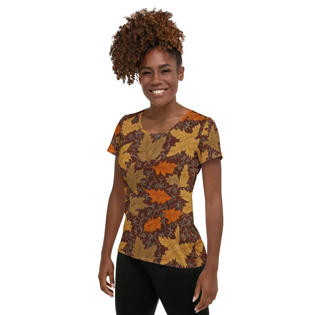 Gilded Harvest on Women's Athletic T-Shirt — Left