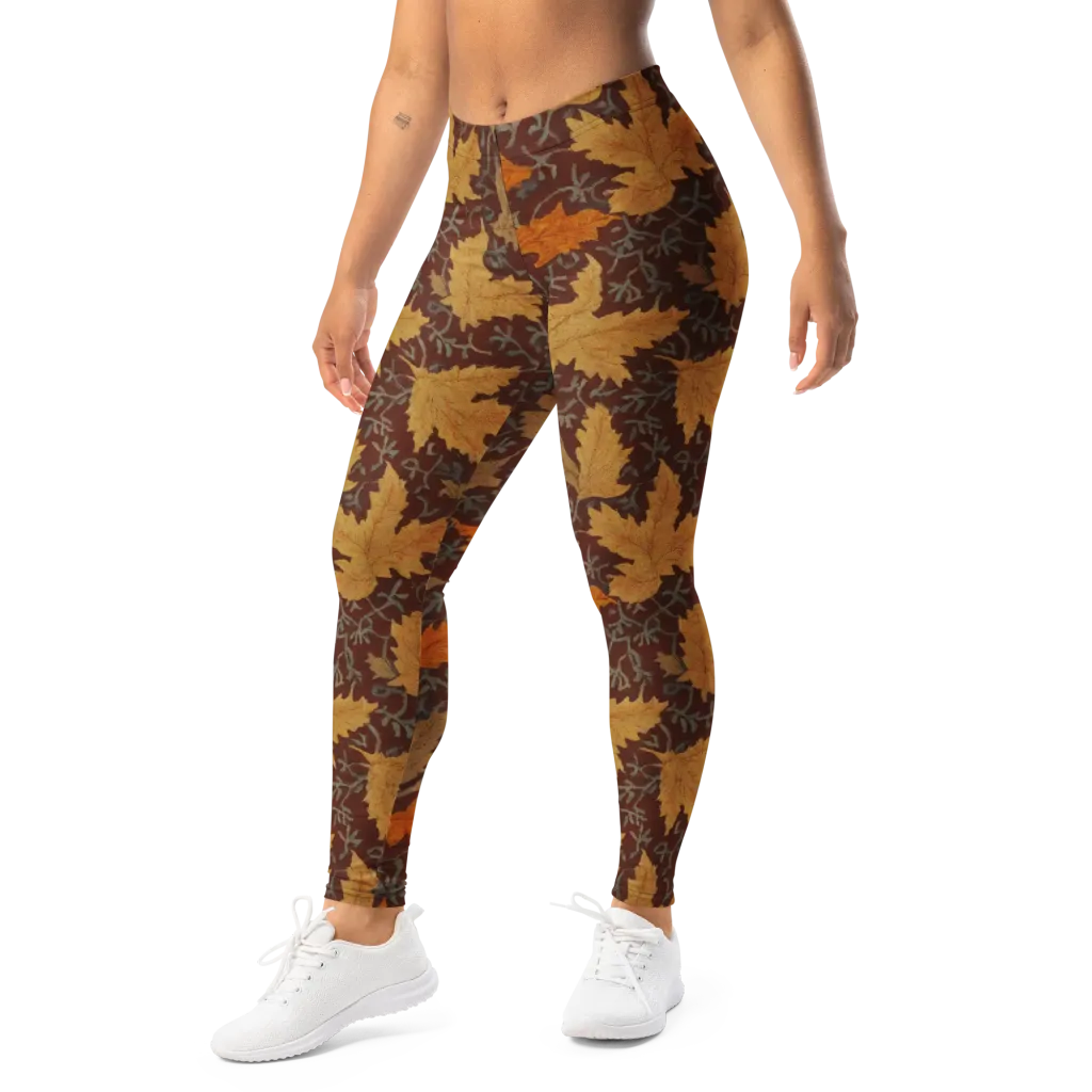 Gilded Harvest on Leggings — Left Front