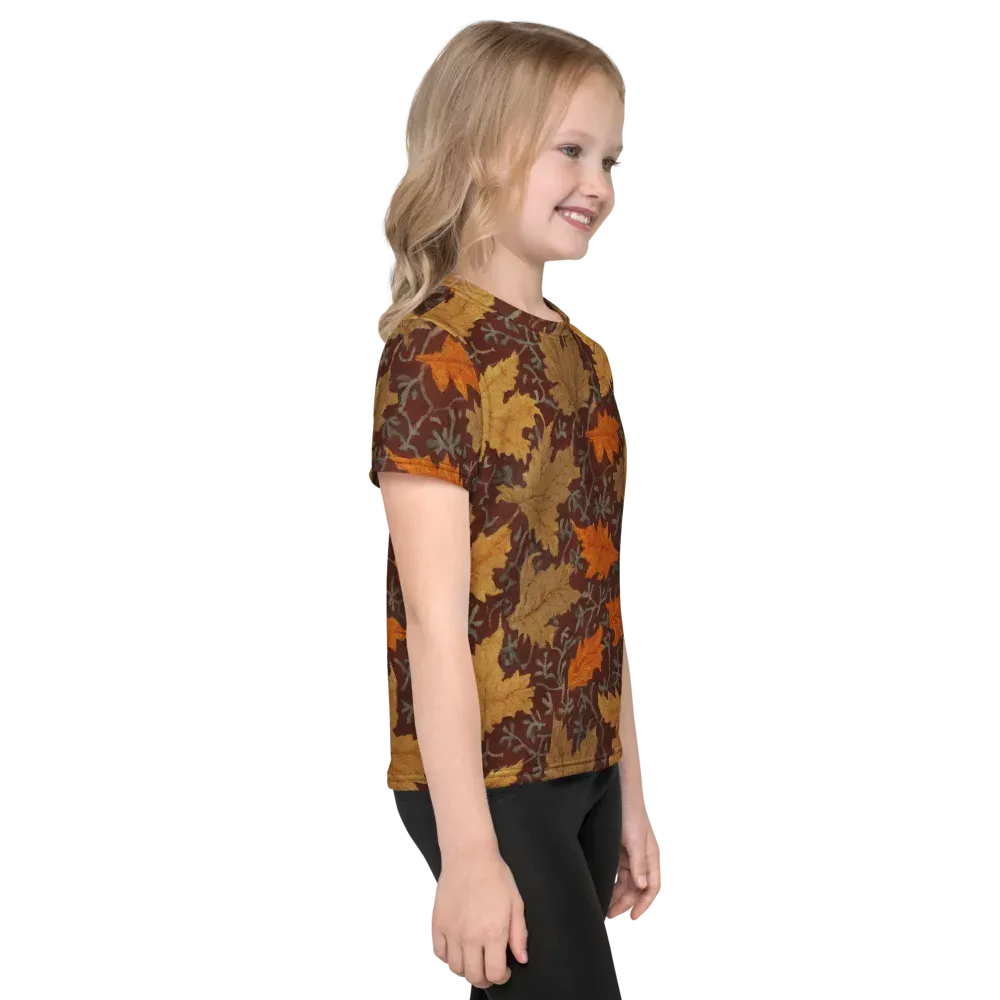 Gilded Harvest on Kids Crew Neck T-Shirt — Right