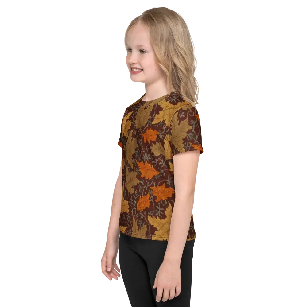 Gilded Harvest on Kids Crew Neck T-Shirt — Left
