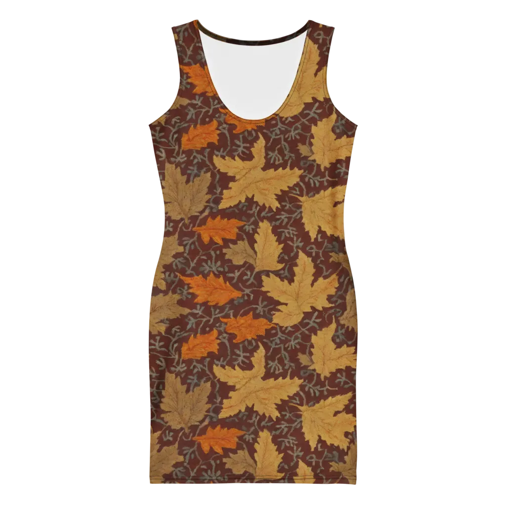 Gilded Harvest on Bodycon Dress — Front