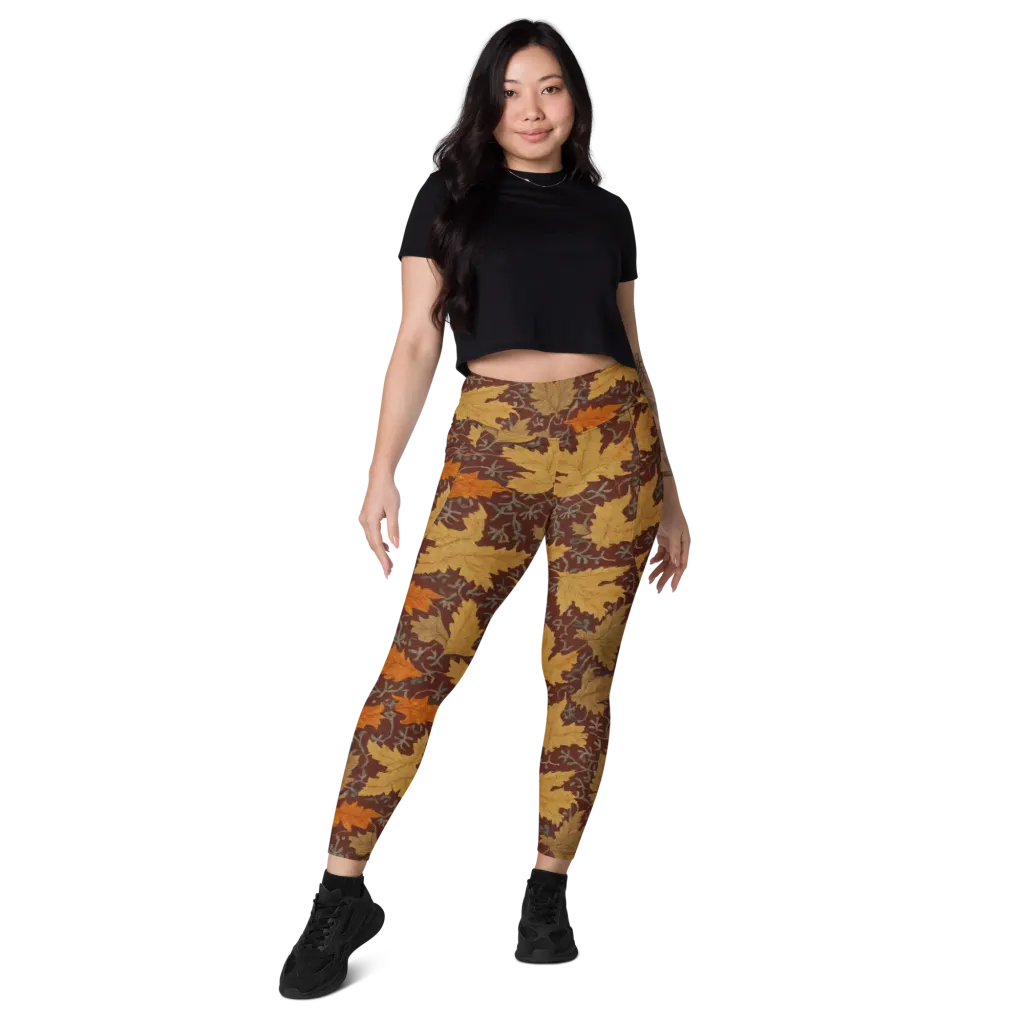 Gilded Harvest on Leggings with Pockets — Front