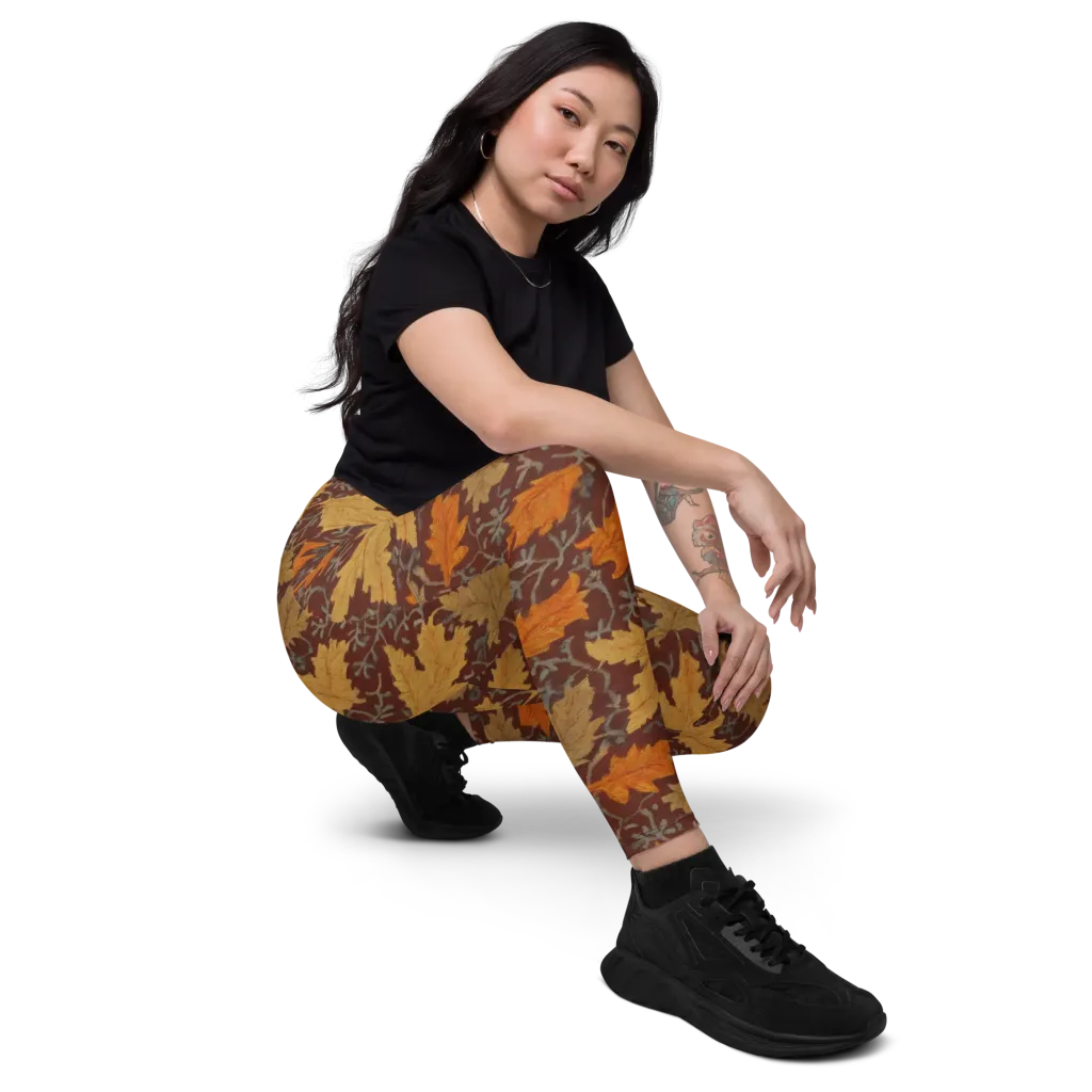 Gilded Harvest on Leggings with Pockets — Right Front