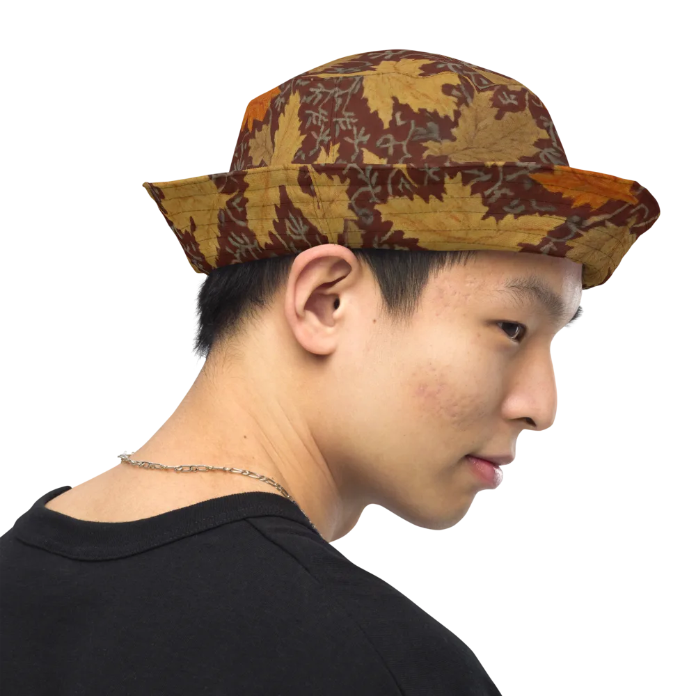 Gilded Harvest on Reversible Bucket Hat — Right Outside